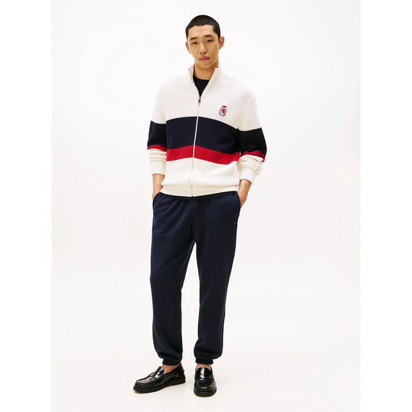 Tommy Hilfiger Essential Fleece Cuffed Leg Joggers In Navy Blue