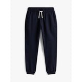 Tommy Hilfiger Essential Fleece Cuffed Leg Joggers In Navy Blue
