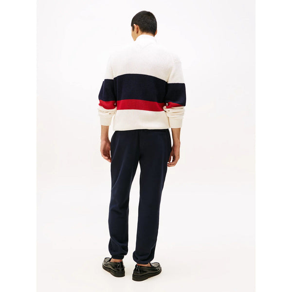 Tommy Hilfiger Essential Fleece Cuffed Leg Joggers In Navy Blue