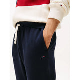 Tommy Hilfiger Essential Fleece Cuffed Leg Joggers In Navy Blue