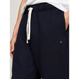 Tommy Hilfiger Essential Fleece Cuffed Leg Joggers In Navy Blue