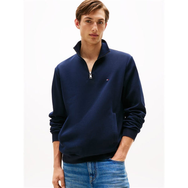 Tommy Hilfiger Essential Intechno 1/4 Zip In Desert Sky