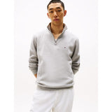 Tommy Hilfiger Essential Intechno 1/4 Zip In Grey Heather