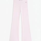 Tommy Hilfiger Essential Ribbed Extra Slim Flared Leggings In Pearly Pink