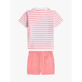Tommy Hilfiger Essential Stripe T-Shirt And Shorts Set Tropical Bush
