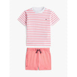 Tommy Hilfiger Essential Stripe T-Shirt And Shorts Set Tropical Bush