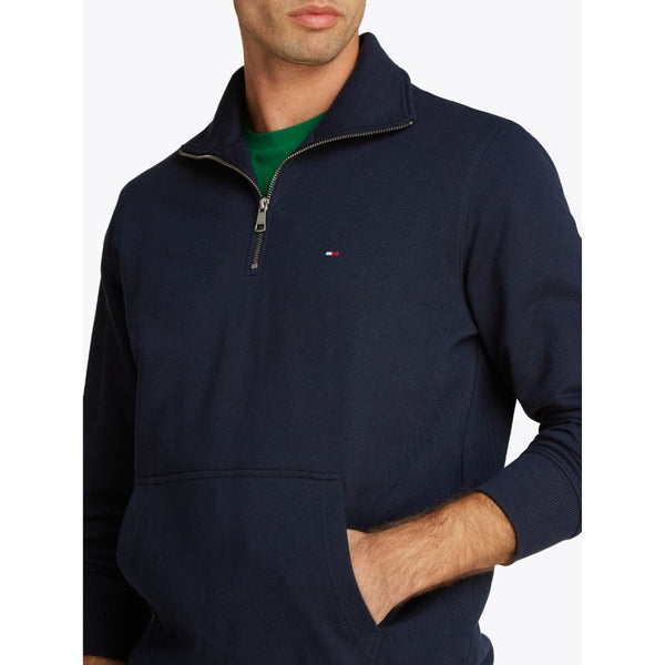 Tommy Hilfiger Essential Terry 1/4 Zip In Desert Sky