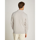 Tommy Hilfiger Essential Terry 1/4 Zip In Heathered Oatmilk