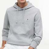 Tommy Hilfiger Essential Terry Cotton Hoody in Light Grey Heather