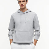 Tommy Hilfiger Essential Terry Cotton Hoody in Light Grey Heather