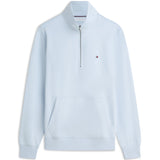 Tommy Hilfiger Essential Terry Quarter Zip in Breezy Blue