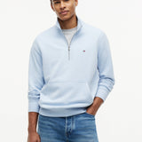 Tommy Hilfiger Essential Terry Quarter Zip in Breezy Blue