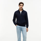 Tommy Hilfiger Essential Terry Quarter Zip in Desert Sky Navy