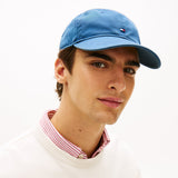 Tommy Hilfiger Flag Embroidery Baseball Cap in Aegean Sea