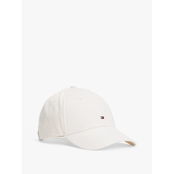 Tommy Hilfiger Flag Embroidery Baseball Cap In Ivory Silk