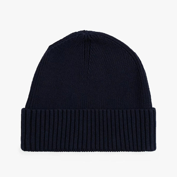 Tommy Hilfiger Flag Embroidery Beanie With Cashmere In Space Blue