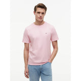 Tommy Hilfiger Flag Embroidery Crew Neck Regular T-Shirt Pink Lily