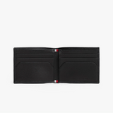 Tommy Hilfiger Flag Leather Bifold Credit Card Wallet In Black