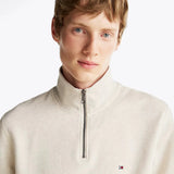 Tommy Hilfiger Fleece Half-Zip Jumper Heathered Oatmilk