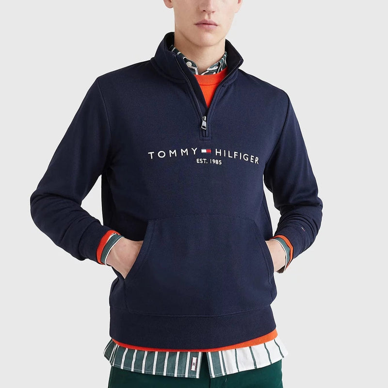 Tommy hilfiger fleece half discount zip