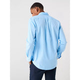 Tommy Hilfiger Flex Flannel Solid Regular Fit Shirt In Light Blue