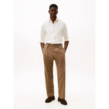 Tommy Hilfiger Flex Regular Fit Flannel Shirt In Ivory Silk