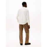 Tommy Hilfiger Flex Regular Fit Flannel Shirt In Ivory Silk