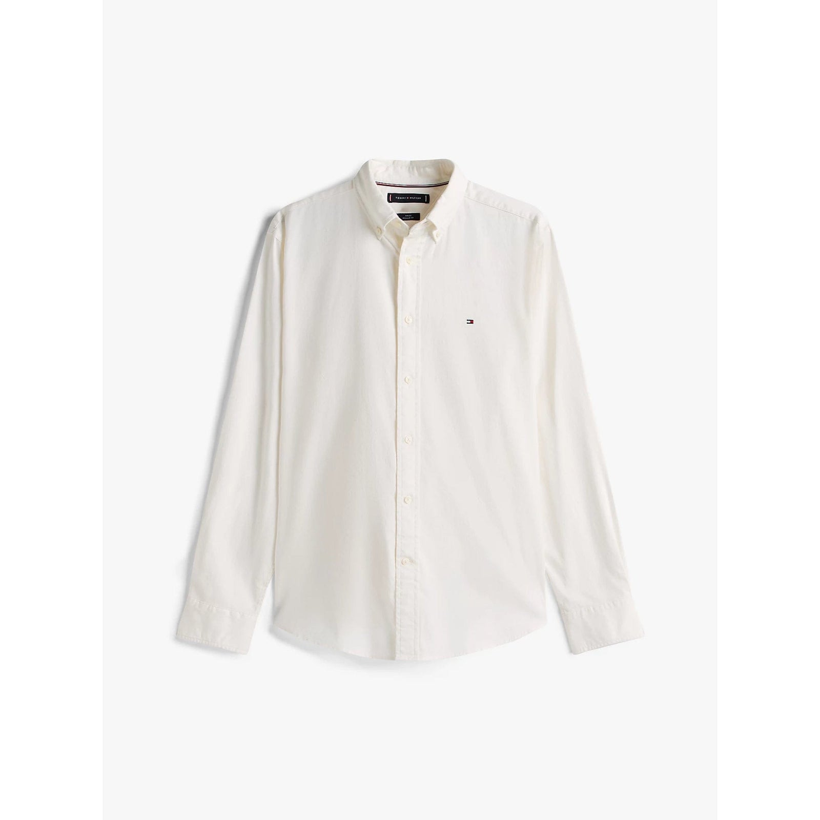Tommy Hilfiger Flex Regular Fit Flannel Shirt In Ivory Silk