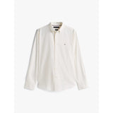 Tommy Hilfiger Flex Regular Fit Flannel Shirt In Ivory Silk