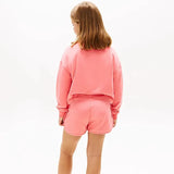 Tommy Hilfiger Glitter Logo Terry Sweat Shorts In Tropical Blush