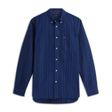 Tommy Hilfiger Heritage Oxford Pin Stripe Shirt In Preppy Navy