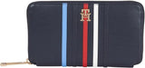 Tommy Hilfiger Iconic Tommy Large Zip-Around Corp Wallet in Space Blue