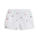 Tommy Hilfiger Kids Floral Embroidery Wide Leg Shorts in Blue Stripe