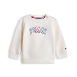 Tommy Hilfiger Kids Outline Logo Embroidery Sweatshirt In White