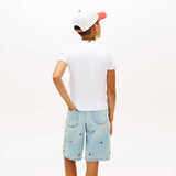 Tommy Hilfiger Kids Wavy Flag Jersey Crew Neck T-Shirt In White