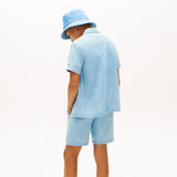 Tommy Hilfiger Kids Wavy Flag Short Sleeve Denim Shirt
