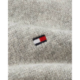 Tommy Hilfiger Lambswool Zip Mock In Light Grey Heather