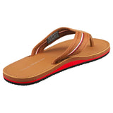 Tommy Hilfiger Leather Beach Sandal In Winter Cognac