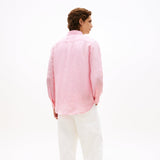 Tommy Hilfiger Linen Bengal Stripe Regular Fit Shirt Classic Pink