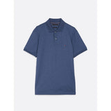 Tommy Hilfiger Liquid Cotton Regular Fit Polo Shirt In Faded Indigo Heather