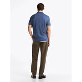 Tommy Hilfiger Liquid Cotton Regular Fit Polo Shirt In Faded Indigo Heather