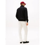 Tommy Hilfiger Logo Embroidery Half-Zip Jumper In Black