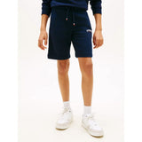 Tommy Hilfiger Logo Embroidery Terry Sweat Shorts Dark Blue