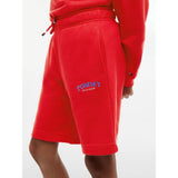 Tommy Hilfiger Logo Embroidery Terry Sweat Shorts Rapid Red