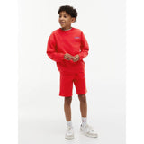 Tommy Hilfiger Logo Embroidery Terry Sweat Shorts Rapid Red