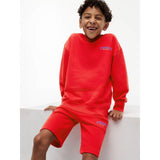 Tommy Hilfiger Logo Embroidery Terry Sweat Shorts Rapid Red