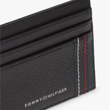 Tommy Hilfiger Logo Leather Credit Card Holder Black