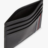 Tommy Hilfiger Logo Leather Credit Card Holder Black