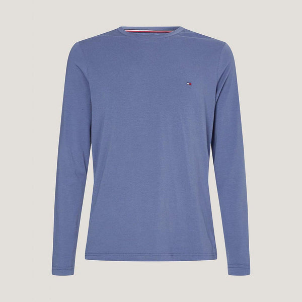 Tommy Hilfiger Long Sleeve Slim Fit T-Shirt in Faded Indigo