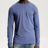 Tommy Hilfiger Long Sleeve Slim Fit T-Shirt in Faded Indigo